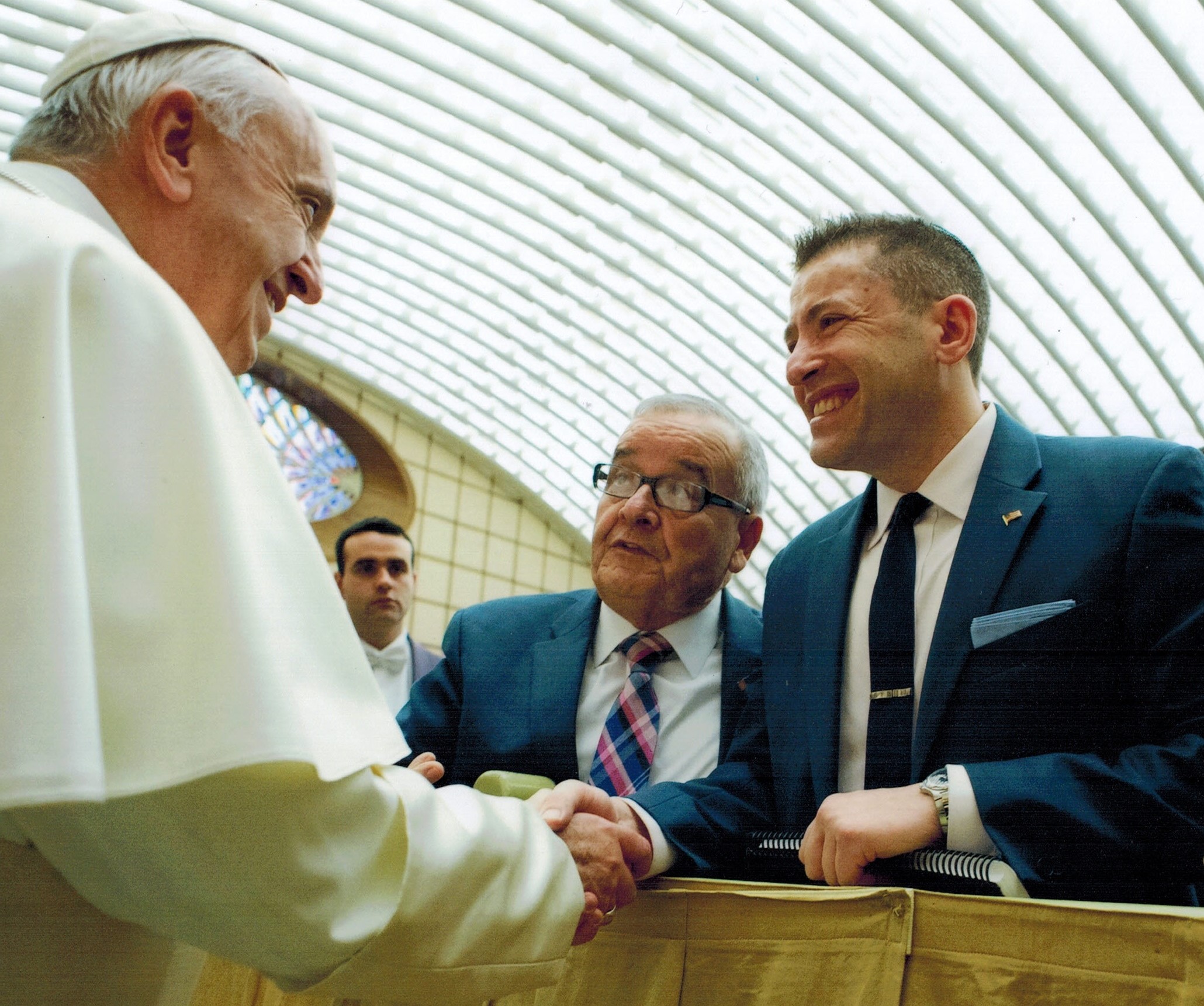  Pope Francis meeting with Michael Weinstock, at the Vatican, in 2018.